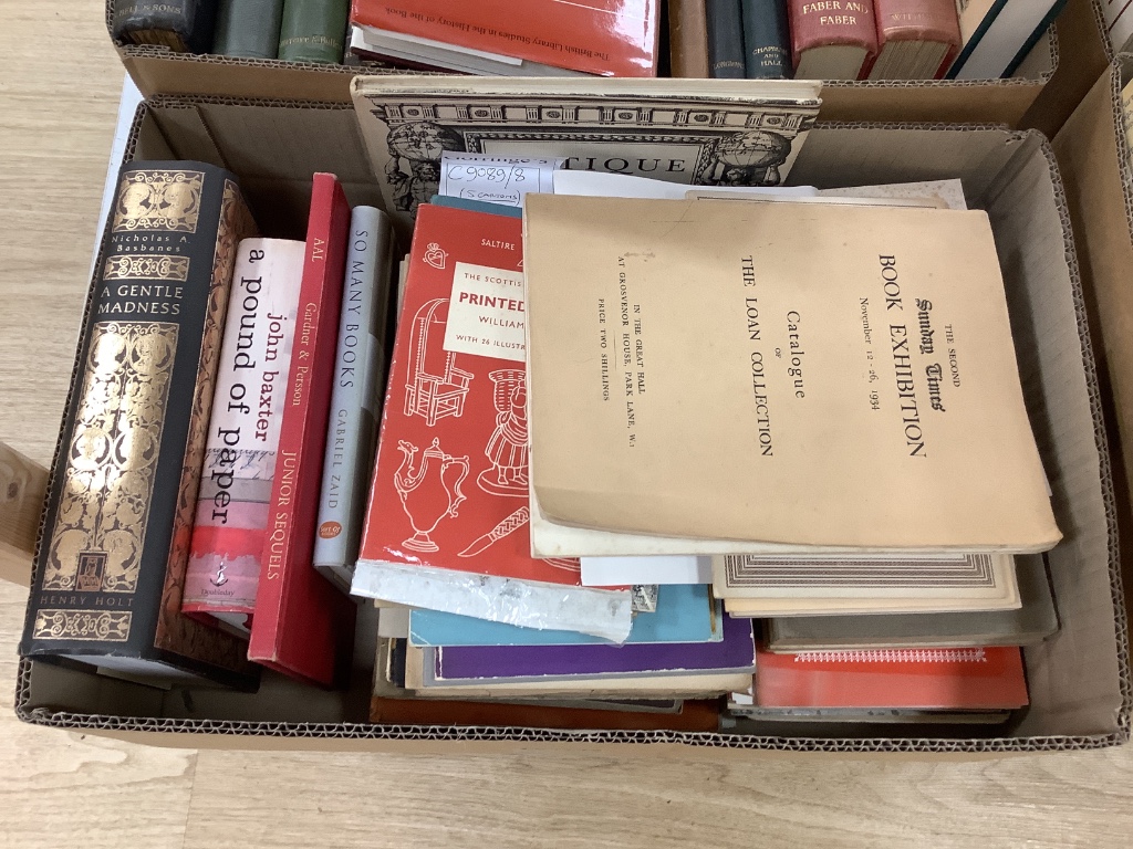 Books About Books; including some bibliographies, approx. 80 books and 55 pamphlets